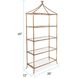 Moreau 60 X 28 inch Antique Gold Shelving, Large